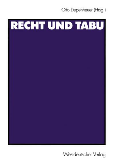 Recht und Tabu