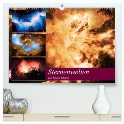 Sternenwelten (hochwertiger Premium Wandkalender 2025 DIN A2 quer), Kunstdruck in Hochglanz