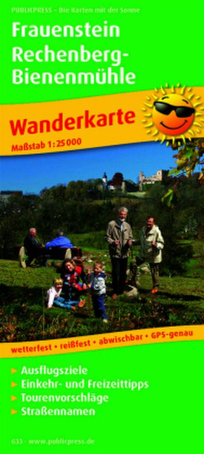 Publicpress Wanderkarte Frauenstein, Rechenberg, Bienenmühle 1:25.000