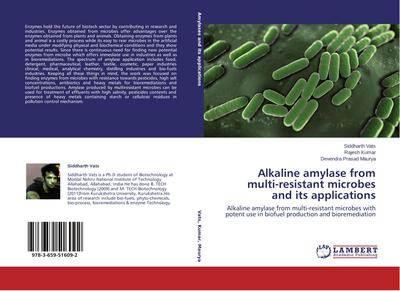 Alkaline amylase from multi-resistant microbes and its applications