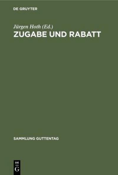 Zugabe und Rabatt