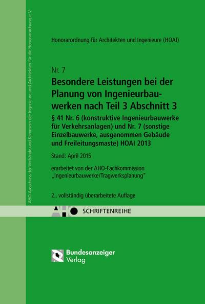 Besondere Leistungen bei der Planung von Ingenieurbauwerken nach Teil 3 Abschnitt 3
