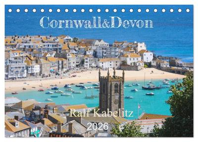 Cornwall & Devon 2026 (Tischkalender 2026 DIN A5 quer), CALVENDO Monatskalender