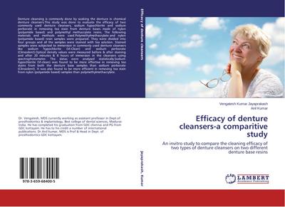 Efficacy of denture cleansers-a comparitive study