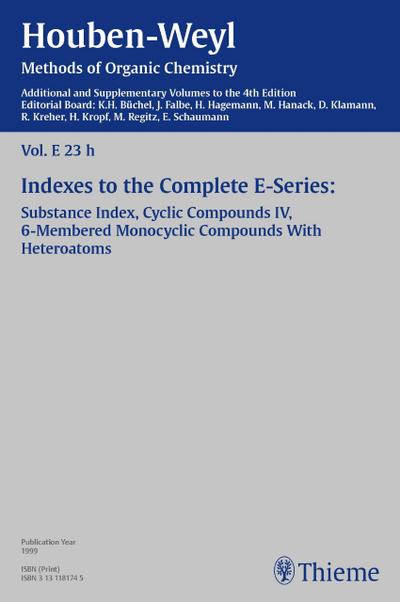 Houben-Weyl Methods of Organic Chemistry Vol. E 23h, 4th Edition Supplement