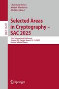 Selected Areas in Cryptography - SAC 2025
