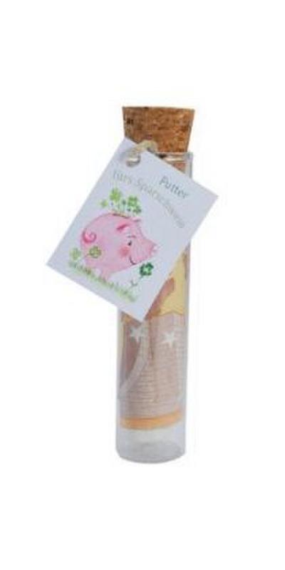 Gläschen mit Anhänger Sparschwein
