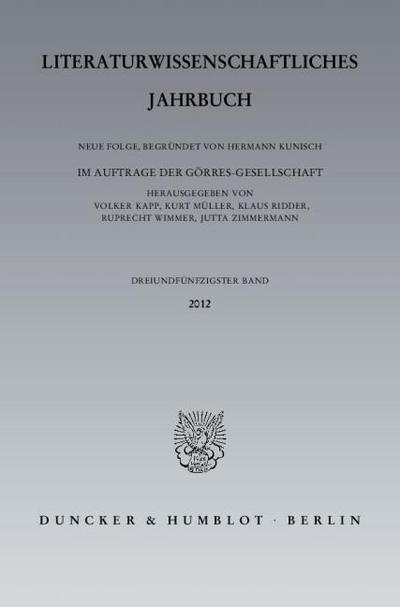 Literaturwissenschaftliches Jahrbuch