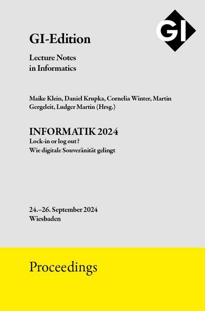 GI Edition Proceedings Band 352 "INFORMATIK 2024"