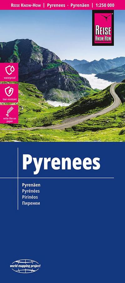 Reise Know-How Landkarte Pyrenäen / Pyrenees (1:250.000)