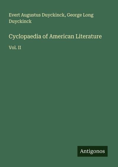 Cyclopaedia of American Literature