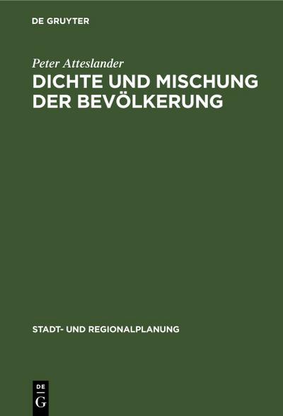 Dichte und Mischung der Bevölkerung