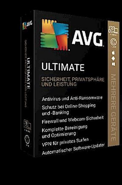 AVG Ultimate, 10 Geräte, 1 Jahr, 1 DVD-ROM