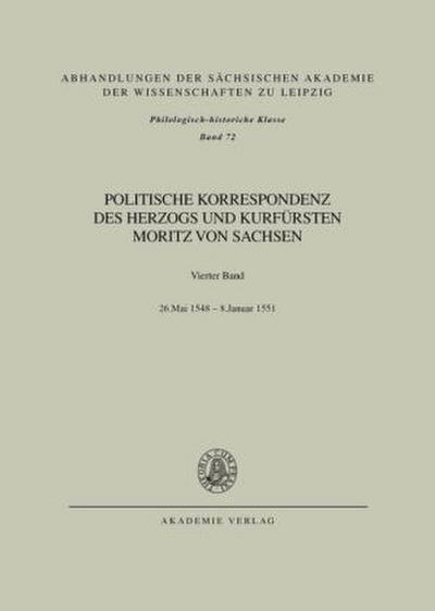 Bd. IV: 26. Mai 1548 - Januar 1551