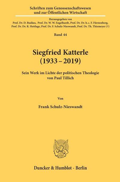 Siegfried Katterle (1933-2019)