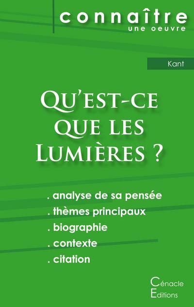 Fiche de lecture Qu’est-ce que les Lumières ? De Emmanuel Kant (Analyse philosophique de référence et résumé complet)