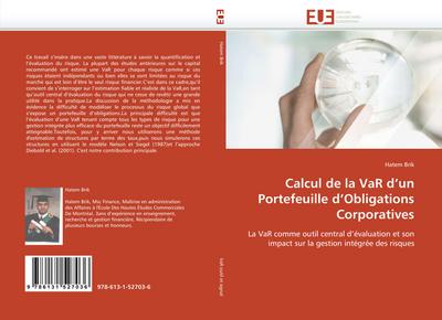 Calcul de la VaR d’’un Portefeuille d’’Obligations Corporatives