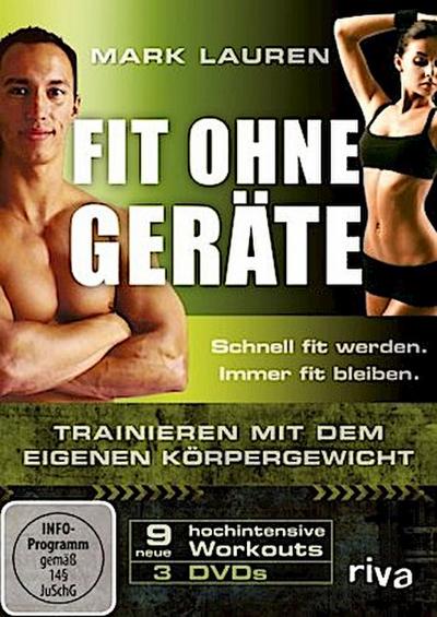 Fit ohne Geräte, 3 DVDs