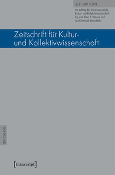 Zeitschrift für Kultur- und Kollektivwissenschaft