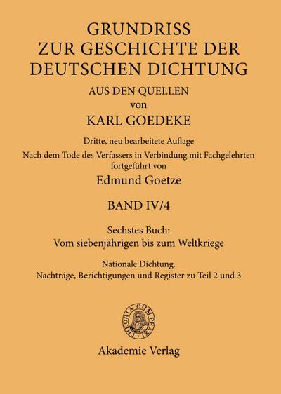 Sechstes Buch: Vom siebenjährigen bis zum Weltkriege