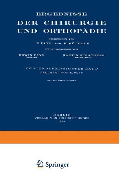 Ergebnisse der Chirurgie und Orthopädie
