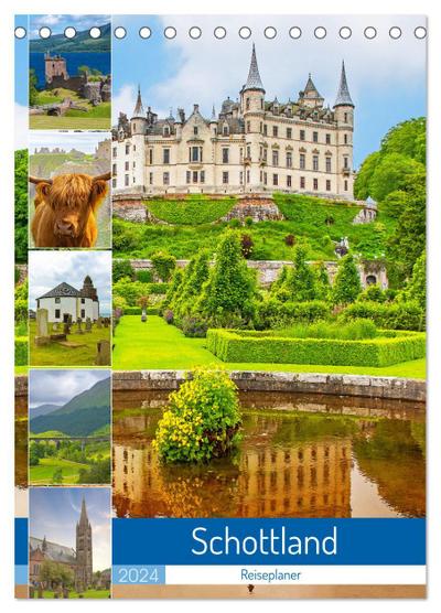 Schottland - Reiseplaner (Tischkalender 2024 DIN A5 hoch), CALVENDO Monatskalender