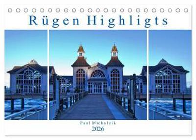 Rügen Highlights (Tischkalender 2026 DIN A5 quer), CALVENDO Monatskalender