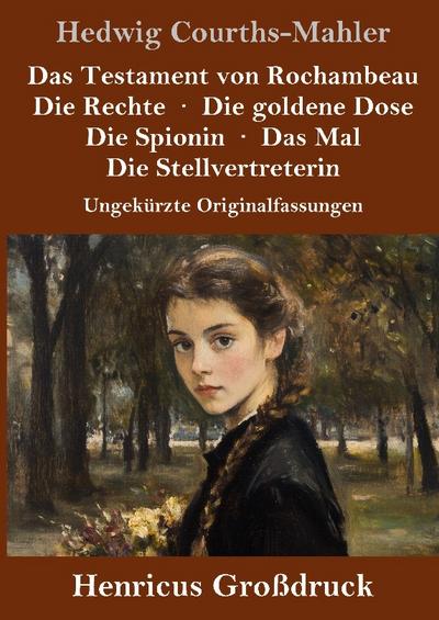 Das Testament von Rochambeau / Die Rechte / Die goldene Dose / Die Spionin / Das Mal / Die Stellvertreterin (Großdruck)