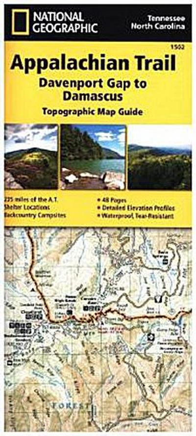 Appalachian Trail: Davenport Gap to Damascus Map [North Carolina, Tennessee]