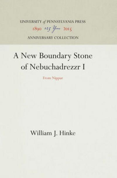 A New Boundary Stone of Nebuchadrezzr I