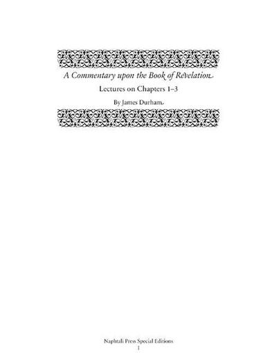 A Commentary Upon the Book of the Revelation