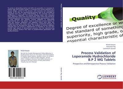 Process Validation of Loperamide Hydrochloride B.P 2 MG Tablets