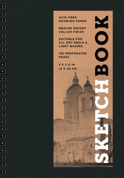 Sketchbook 5.5 X 8 Black Spiral Hardcover Mixed Media Sketchbook for Drawing