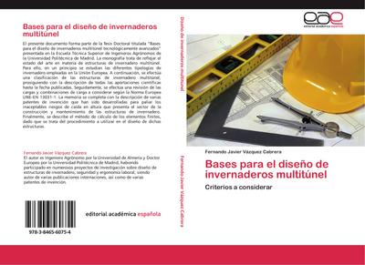 Bases para el diseno de invernaderos multitúnel