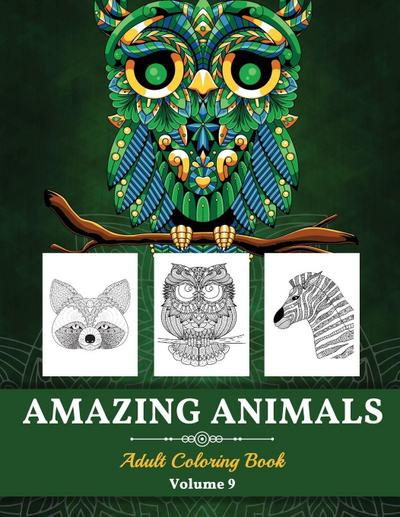Amazing Animals Grown-ups Coloring Book