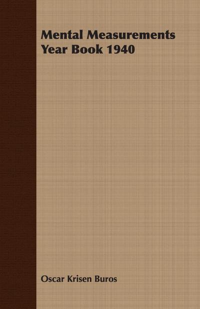 Mental Measurements Year Book 1940