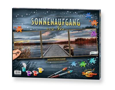 Schipper Malen nach Zahlen - Sonnenaufgang am See (Triptychon)