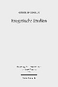 Exegetische Studien Otfried Hofius Author
