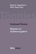 Ferdinand Tönnies: Register zur Studienausgabe II