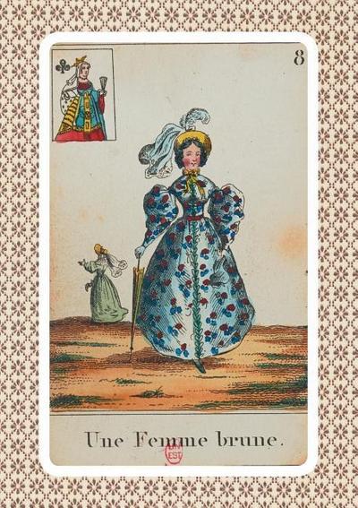 Carnet Ligné Cartomancie, Femme Brune, 18e Siècle