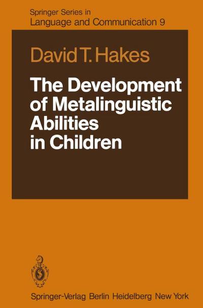 The Development of Metalinguistic Abilities in Children