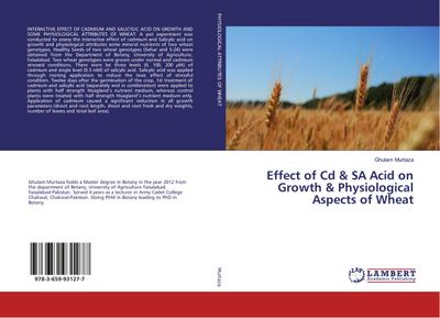 Effect of Cd & SA Acid on Growth & Physiological Aspects of Wheat