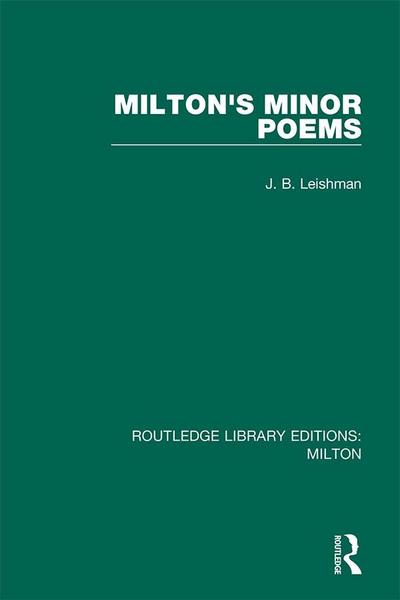 Milton’s Minor Poems