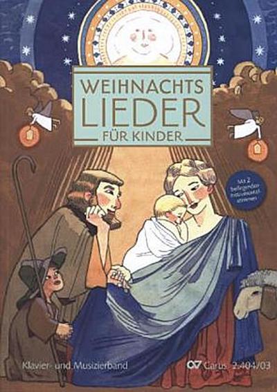 Weihnachtslieder für Kinder, Klavier- und Musizierband, m. beiliegender Melodie- u. Bassstimme