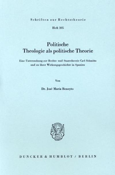 Politische Theologie als politische Theorie.