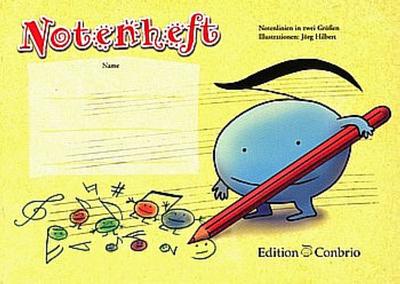 Notenheft mit Notenlinien in 2 Größen