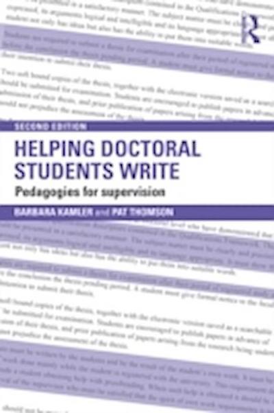 Helping Doctoral Students Write