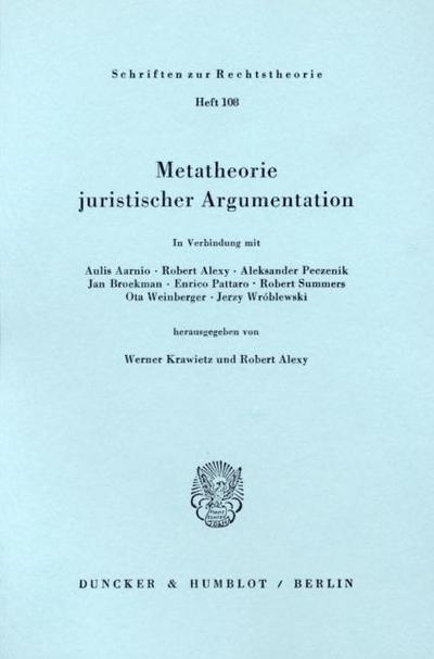 Metatheorie juristischer Argumentation