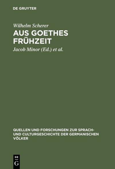 Aus Goethes Frühzeit