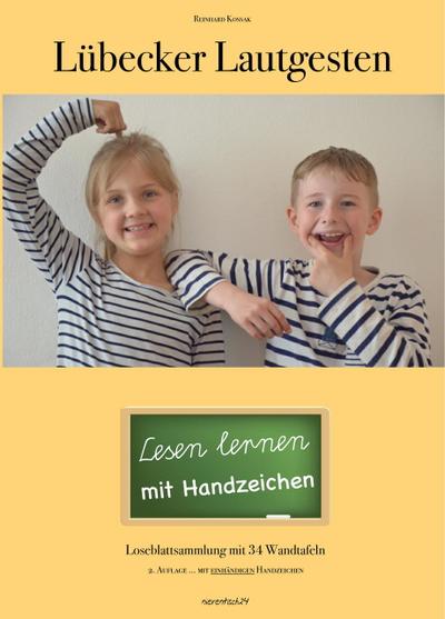 Lübecker Lautgesten. Loseblattsammlung mit 34 Wandtafeln